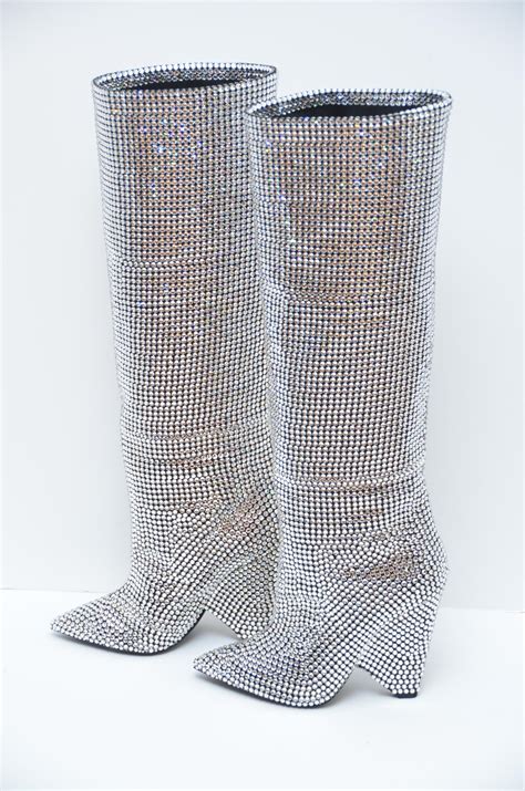 ysl niki crystal boots|Saint Laurent Niki Booties .